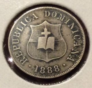1888 H Dominican Republic 2 1/2 Centavos photo