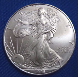 1996 $1 American Eagle Silver Dollar Us Coin Bullion 1 Oz 999 Fine Bu photo