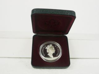 Canadian Silver Dollar 1991 - Elizabeth Ii - - Nib photo
