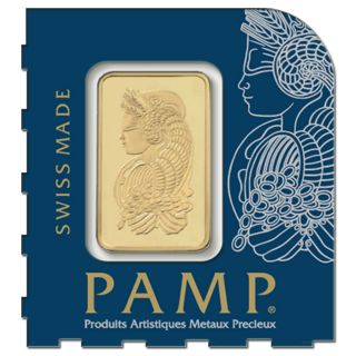 One (1) Gram Pamp Suisse Gold Bar.  9999 Fine (in Assay) photo