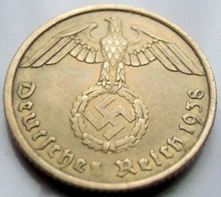 German 3rd Reich 1938 A - 10 Reichspfennig Wwii Coin photo