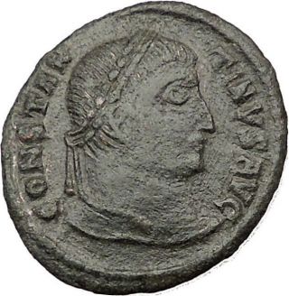 Constantine I The Great 324ad Authentic Ancient Roman Coin Wreath I32286 photo