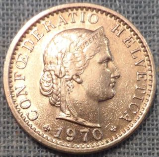 Switzerland 1970 20 Rappen Coin Km 29a photo