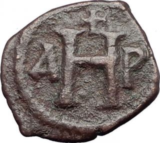 Justinian I The Great 527ad 8 Nummi Authentic Ancient Byzantine Coin I59625 photo