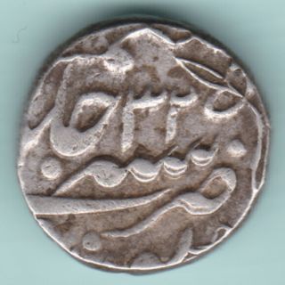 Jaipur State - One Rupee - In The Name Of Shahalam Ii - Ex Rare Silver Coin photo