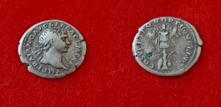 H94: Roman Imperial Silver Coin :trajan (98 - 117).  Denarius.  Rome. photo