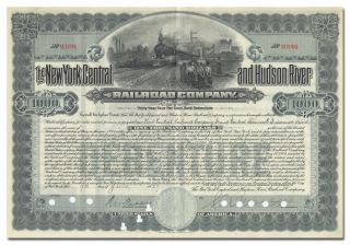 York Central & Hudson River Railroad Company Bond Certificate photo
