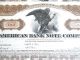 7 Old Stocks American Bank Note Company 1926,  1928,  1930,  1940,  1942.  (2) 1945 Stocks & Bonds, Scripophily photo 2