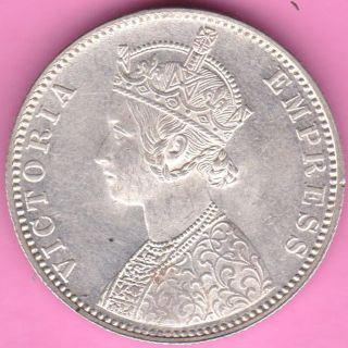 British India - 1901 - Victoria Queen - One Rupee - Rarest Silver Coin - 17 photo