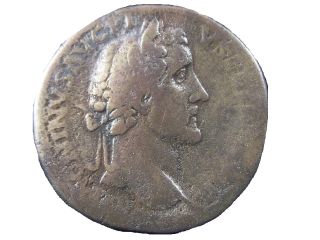 Sestertius Of Roman Emperor Antoninus Pius Struck 154 - 155 Ad Cc5055 photo