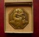 Splendid Art Deco 1925 French Gilded Medal By P.  Turin With Box Exonumia photo 1
