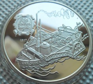 Hungary 500 Forint,  Otszaz,  1994,  Carolina,  Old Danube Ships Silver Proof photo