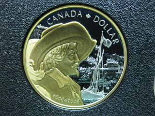 2008 400th Anniversary Of Quebec City Canadian Gold Plated Silver Coin photo