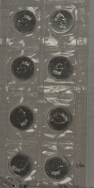 1997 Canada Silver Maple Leaf.  9999 In Packaging - Strip Of 4 photo