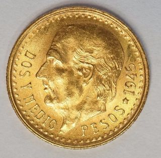 Mexico Gold 2 1/2 Pesos Gem Bu 1945 (g - 1945) Stock Photo 4 photo