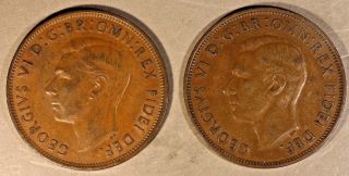 1950 & 1951 Great Britain Penny Circulated Key Dates U.  S. photo