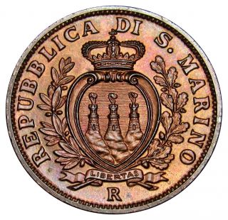 San Marino 10 Centesimi Coin 1938 Km 13 Au Ve01 (a3) photo
