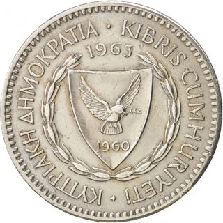 [ 450007] Cyprus,  100 Mils,  1963,  Copper - Nickel,  Km:42 photo