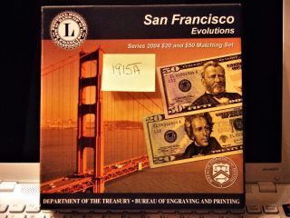 2004 $20 & $50 Evolution ' S San Francisco (l) : El00001915a W And Box 2301 photo