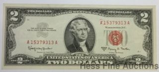 Crisp Unc 1963a Red Seal $2 Two Dollar Currency Note United States photo