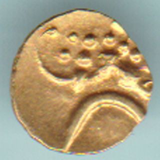 Dutch - Narsimha Pulicat - Gold Fanam - Rarest Variety Small Gold Coin photo