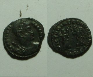 Constantius Ii Victory Wreath Siscia Mint/rare Ancient Roman Coin/347 Ad photo
