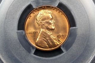 1940 - S Lincoln Wheat Cent Copper 1c Ms66 Rd Red Pcgs 81845643 photo