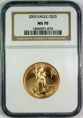2005 $25 American Gold Eagle Ngc Ms70 Better Date photo