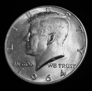 1964 - D Kennedy Half Dollar - 90 Silver Us - Bus Cir - Denver photo