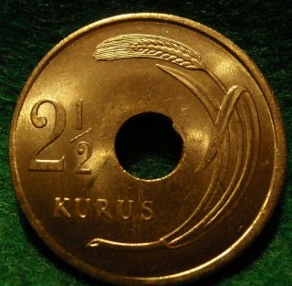 1948 Bu Turkey 2 1/2 Kurus Coin 2.  5 Kurus Km 885 Gem Bu Uncirculated photo
