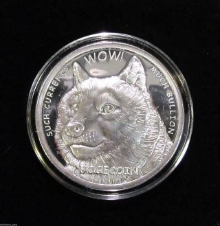 Commemorative Proof - Like 1oz.  999 Fine Silver Dogecoin Medallion,  Mintage 15,  000 photo