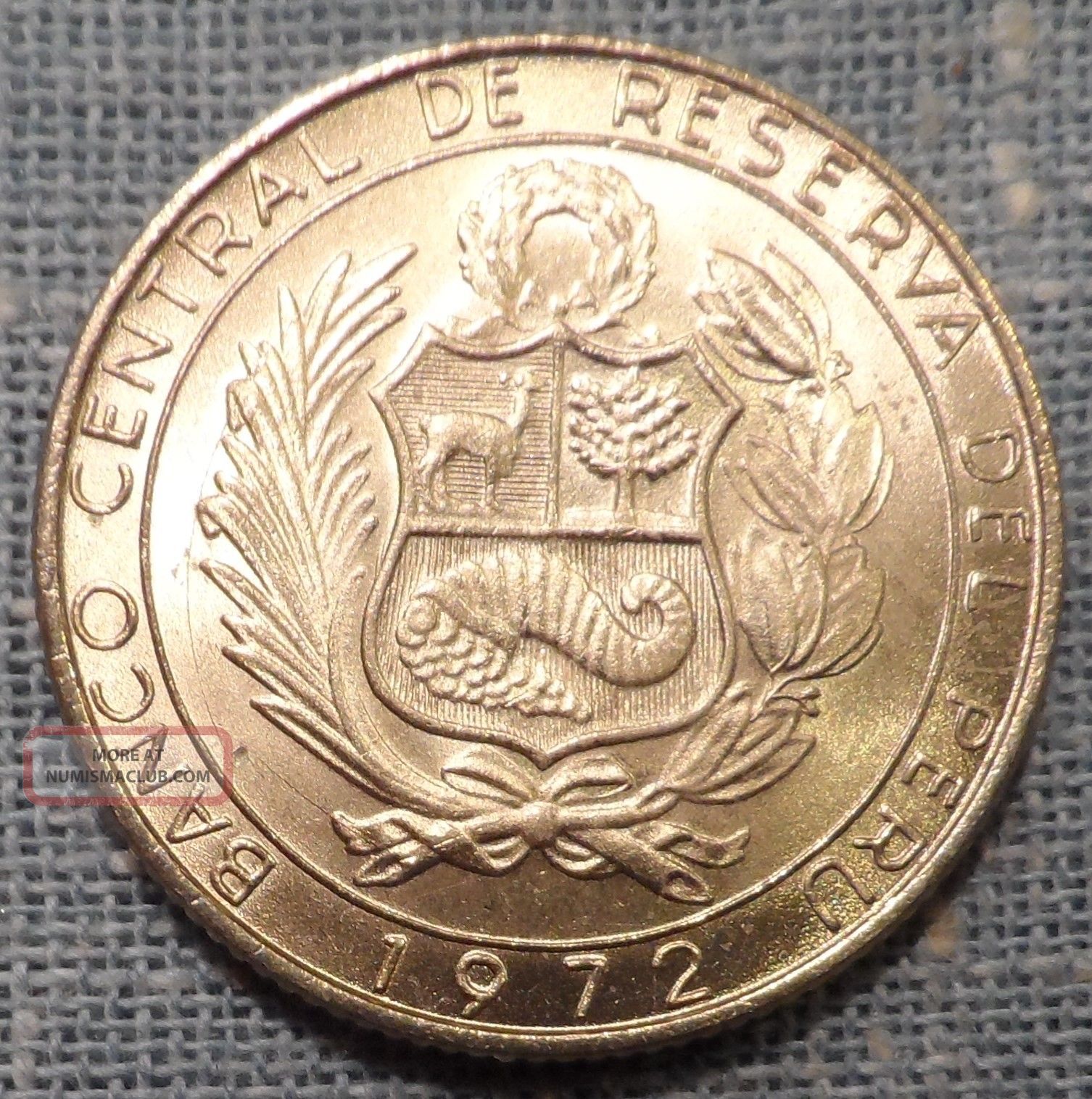 Peru 1972 Cinco 5 Soles Km 257 Unc Peru photo