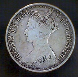 1873 Great Britain 1 One Florin 2 Shillings.  925 Silver Coin Victoria Foreign photo