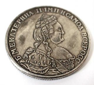 Russian Imperial Catherine Ii Silver Ruble - 1789 Coin. photo