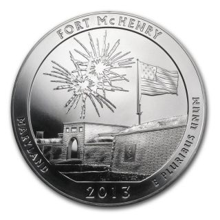 2013 - - - 5 Ounce America The - - Fort Mchenry (bu).  999 Fine photo