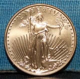 2001 $10 1/4 Oz.  Gold Eagle Choice Bu photo