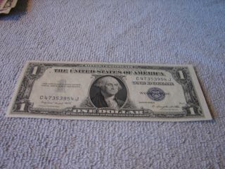 1935g $1 Dollar Silver Certificate Old Us Currency Circulated photo