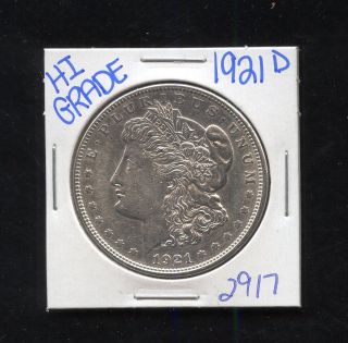 1921 D Silver Morgan Dollar Coin 2917 Shipping/rare Estate/high Grade photo