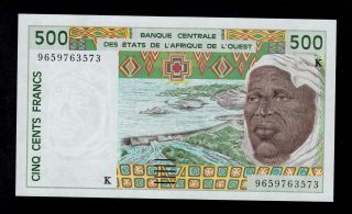 West African States 500 Francs 1996 Senegal Pick 710kf Au - Unc Banknote. photo