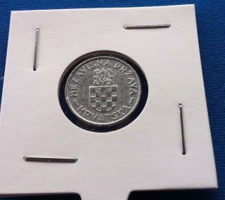 2 Kune 1941,  Zinc,  Ustasa Wwii Germany Italy Croatia Ndh - Rare Coin photo