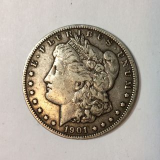 1901 O Morgan Silver Dollar $1 Coin Circulated photo