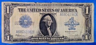 1923 $1 Silver Certificate Blue Seal Us Currency Bill Note photo