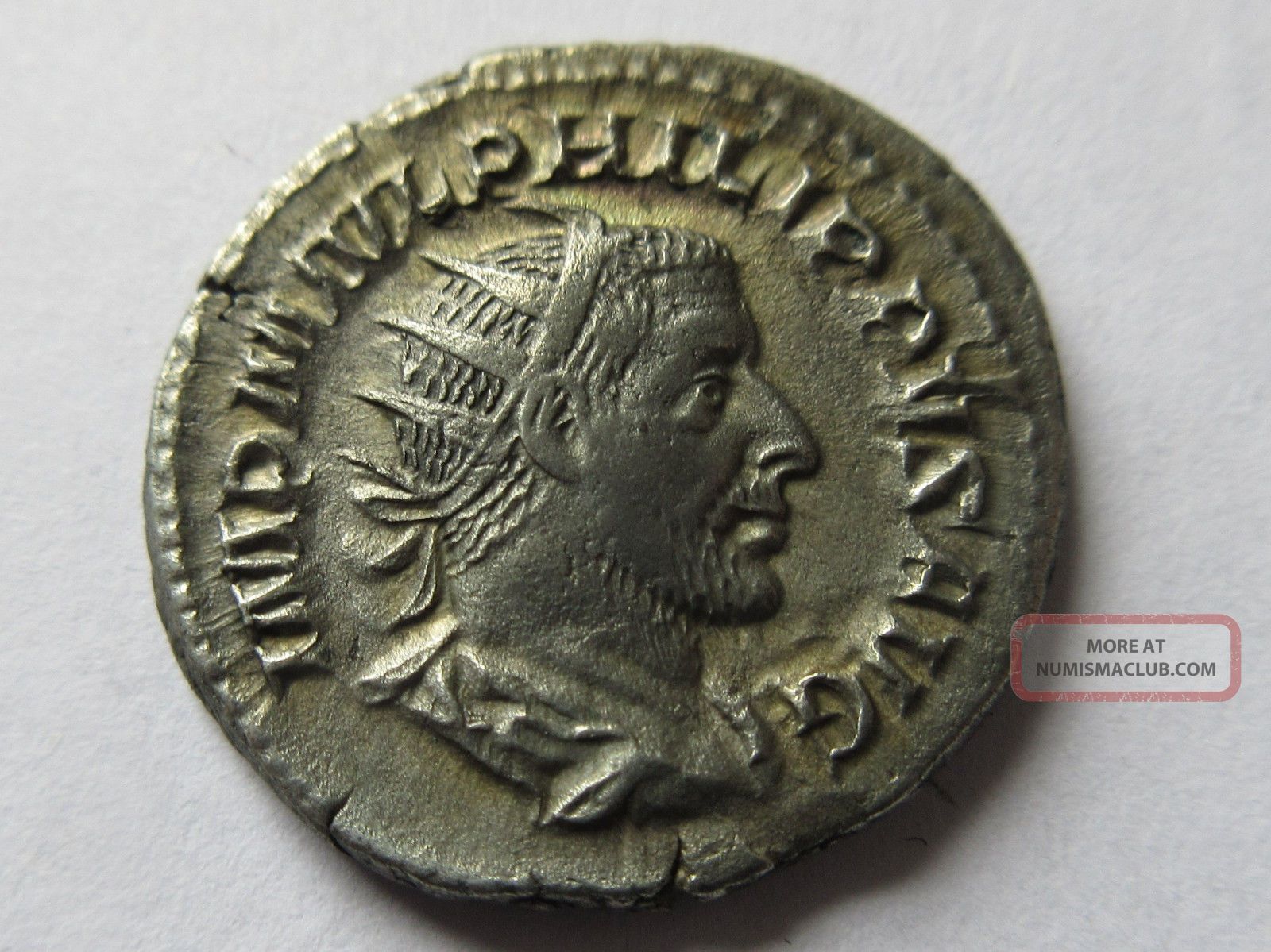 Silver - Antoninian Of Philippus I.  (arabs) Rv.  Salus Standing Left Coins: Ancient photo