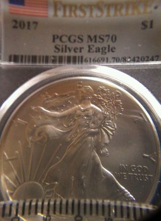 2017 American Silver Eagle - Pcgs Ms70 photo