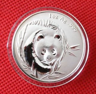 2003 Chinese Panda Silver Plated Commemorative Medal Coin photo