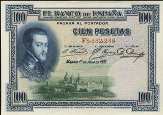 Spain P - 69c El Banco De Espana 100 Pesetas Unc photo