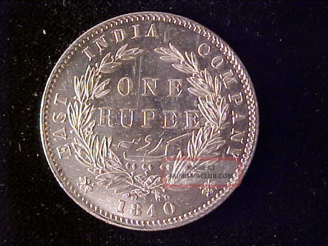 India One Rupee 1840 Bu