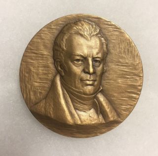 1968 Nyu Hof James Kent,  Jurist,  High Relief Bronze Medal By Eleanor Platt.  Maco photo