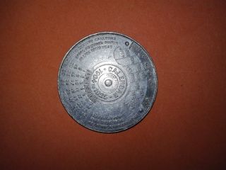 Medal Of Calendar Rosbach Water Table - Aluminum - From 1904 To 1925 Rotates Freel photo