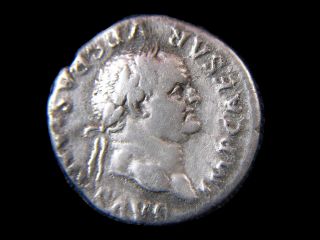 Ar Silver Denarius Of Roman Emperor Vespasian,  Struck 74 Ad Rome Cc6323 photo